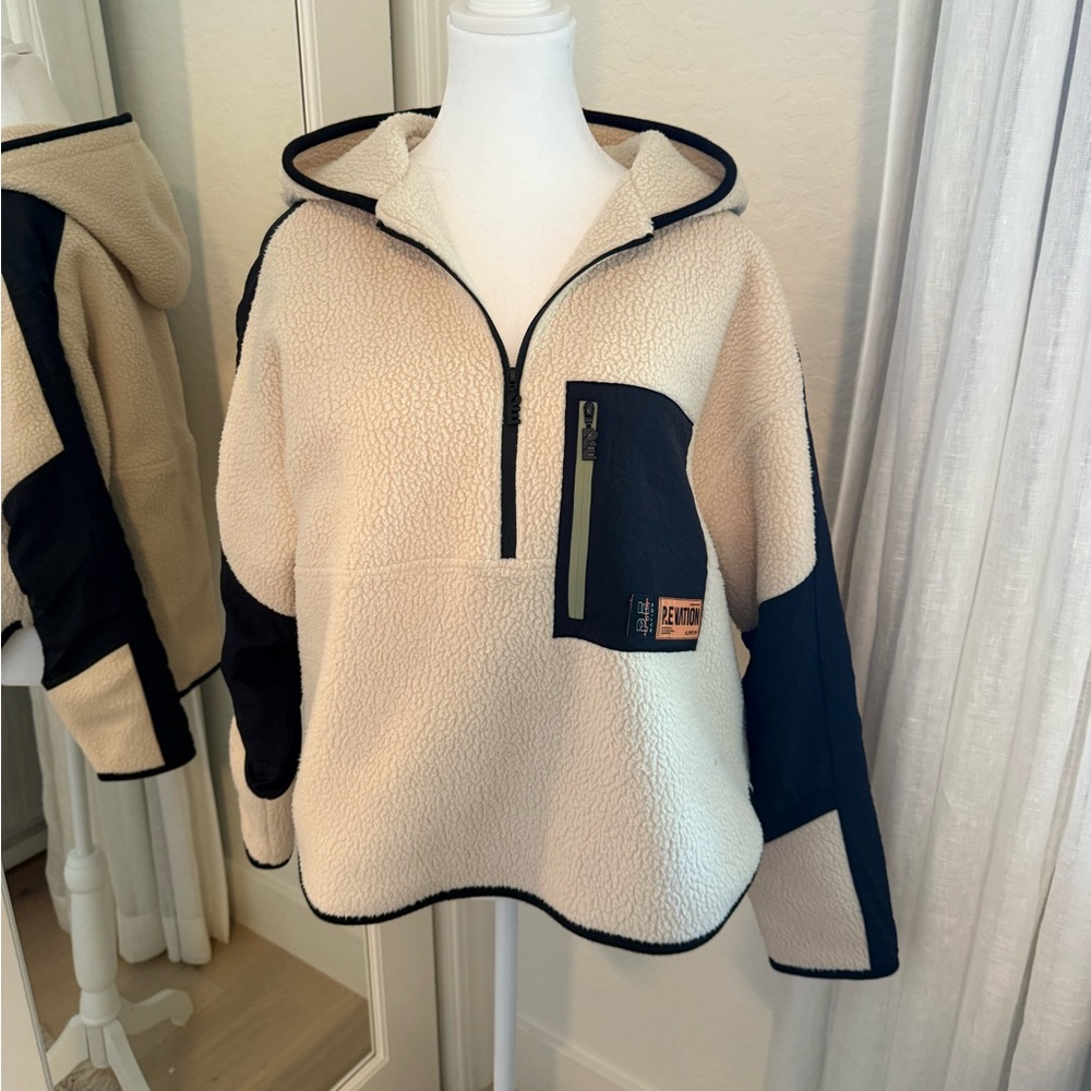 P.E Nation Cream and Black Jacket